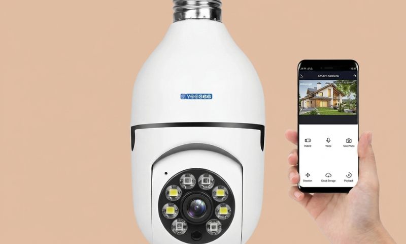 Camera hình bóng đèn hỗ trợ quay cả ban đêm