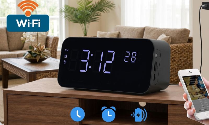 Camera đồng hồ để bàn có bề ngoài tương tự như đồng hồ bình thường