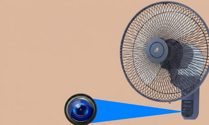 Camera siêu nhỏ giấu kín trong quạt treo tường có nhiều tính năng nổi bật