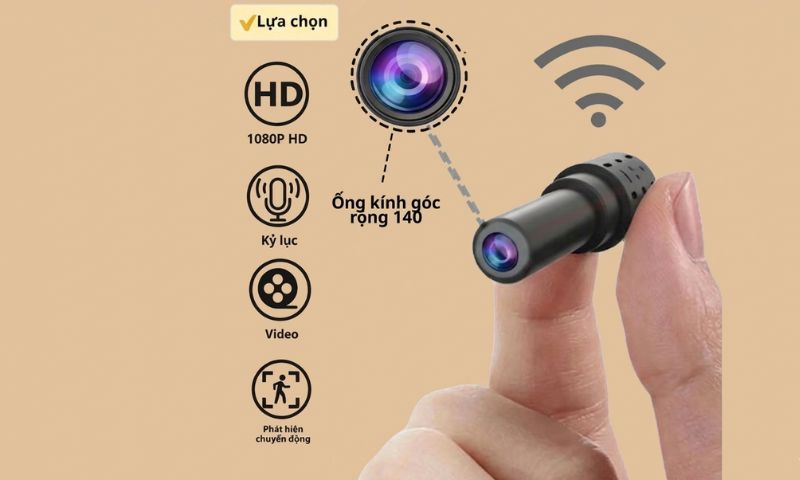 Camera siêu nhỏ wifi có kích thước nhỏ và trọng lượng nhẹ